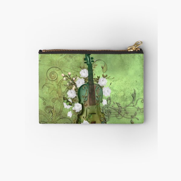Item preview, Wonderful elegant violin with flowers, clef and key notes designed and sold by nicky2342.