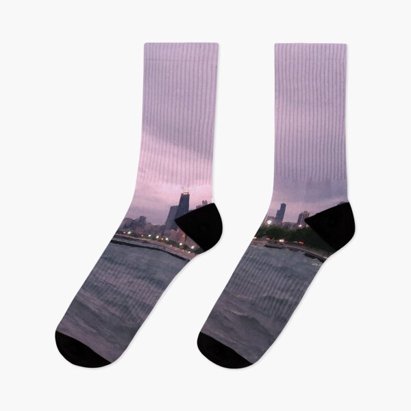 Item preview, Digital Watercolor Chicago Skyline designed and sold by HappyThoughts85.