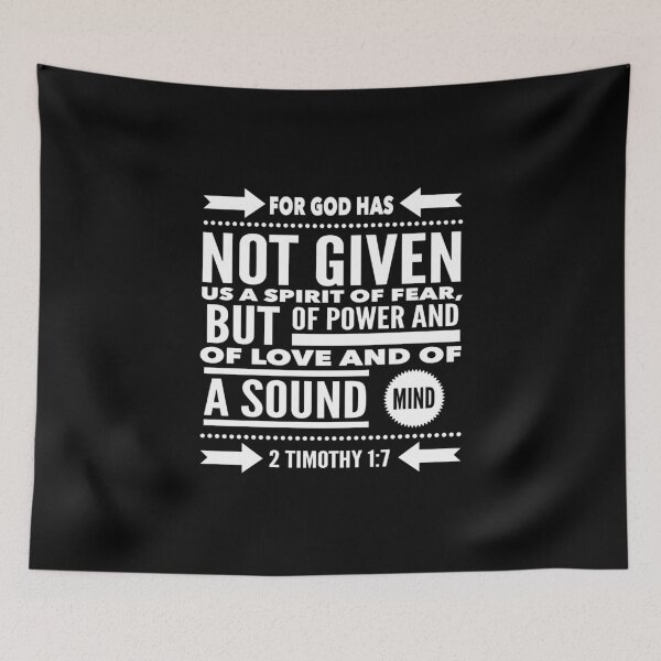 Item preview, Christian Bible Verse 2 Timothy Love Power Sound Mind Quote Tank Top designed and sold by CreatedByHeidi.