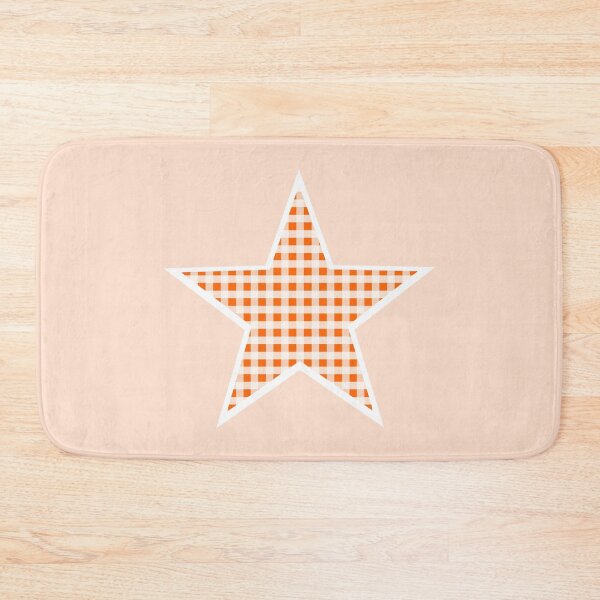 Item preview, Orange and White Gingham Star designed and sold by Bumblefuzzies.