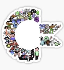 C64 Characters clear bg Sticker