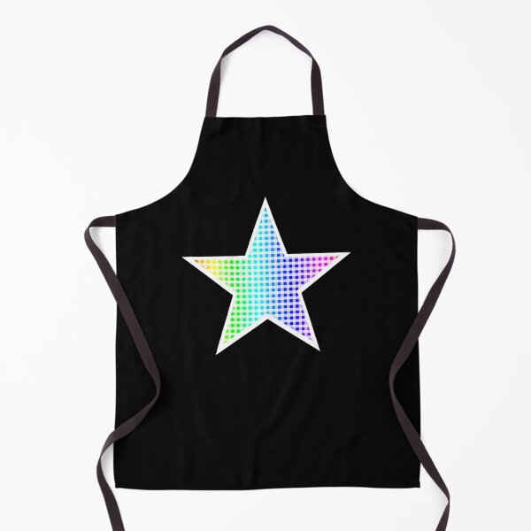 Item preview, Rainbow and White Gingham Star designed and sold by Bumblefuzzies.