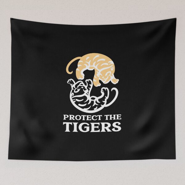Item preview, Traditional Painting Protect the Tigers designed and sold by quoteology.