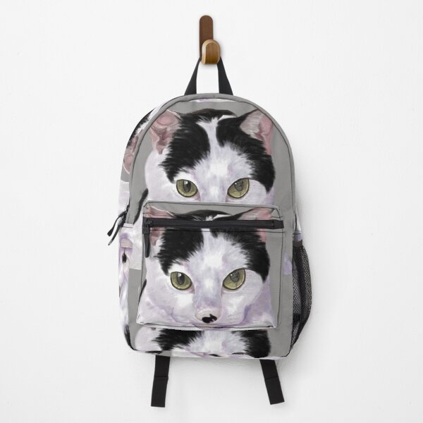 Item preview, Fluffy Black and White Cat with tail. designed and sold by TJHstudio.
