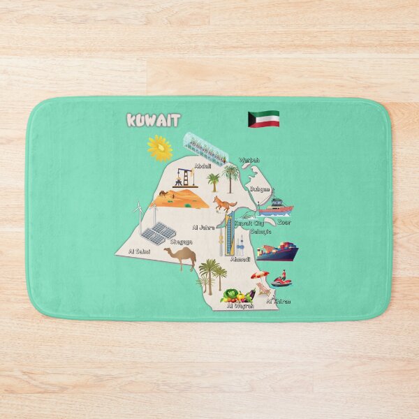 Item preview, Kuwait map Landmarks tourist attractions with names of the major cities خريطة الكويت مع اهم المعالم      designed and sold by mashmosh.