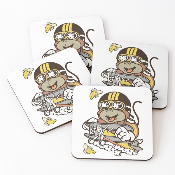 Item preview, Monkey Pilot Flying Airplane designed and sold by halleinstyle.
