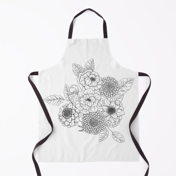 Artikelvorschau, Schwarzweiss-Blumenmuster entworfen und verkauft von Artsy Corner.