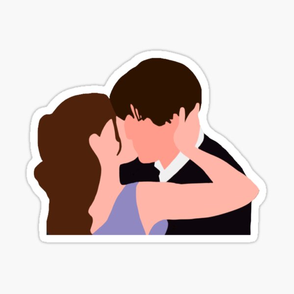 Delena First Kiss Sticker for Sale by Sofmacias