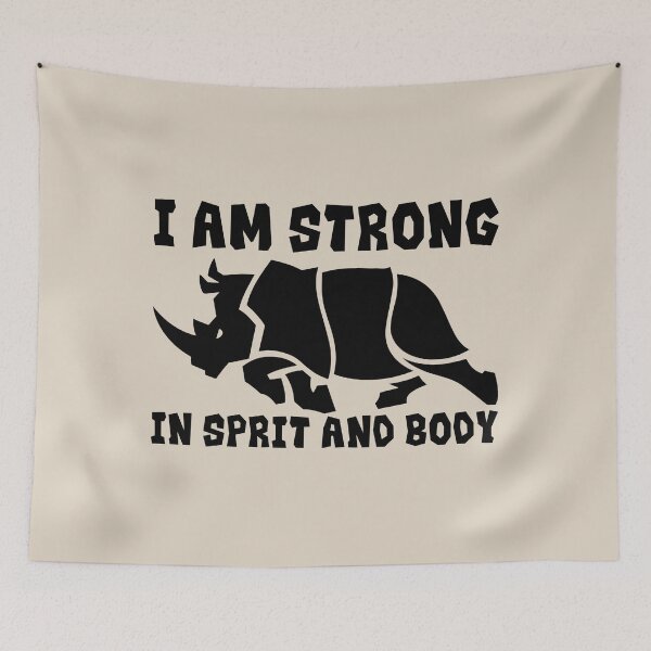 Item preview, The Rhino - Strong in Spirit and Body designed and sold by TeeZoneZtore.