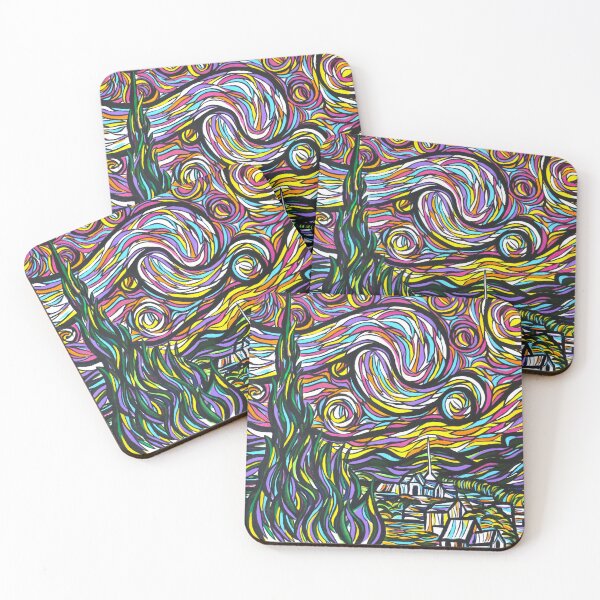 Item preview, Starry Night Art - Van Gogh Tribute Art designed and sold by Kitslam Art.