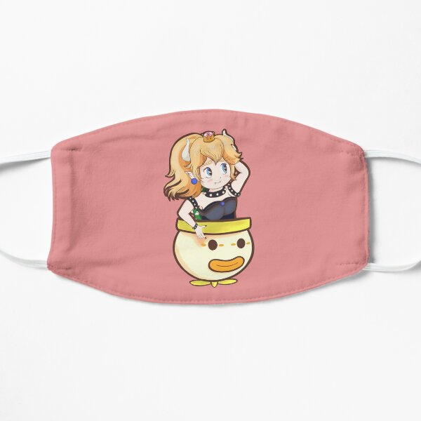 Cute bowsette flying Flat Mask