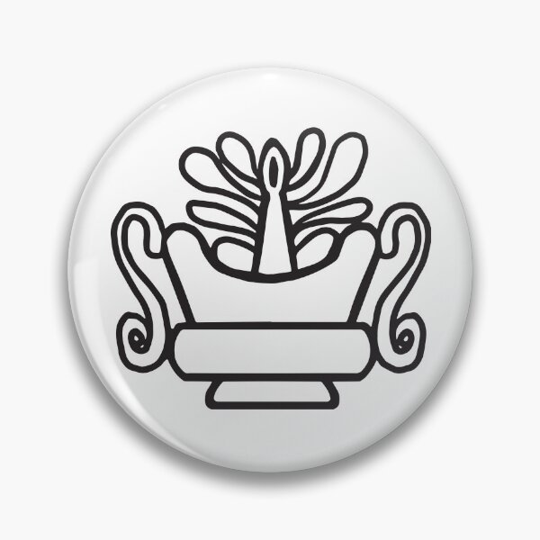 Item preview, Roman Bona Vase and Plant Ancient Pattern Floral B&W designed and sold by melisssne.