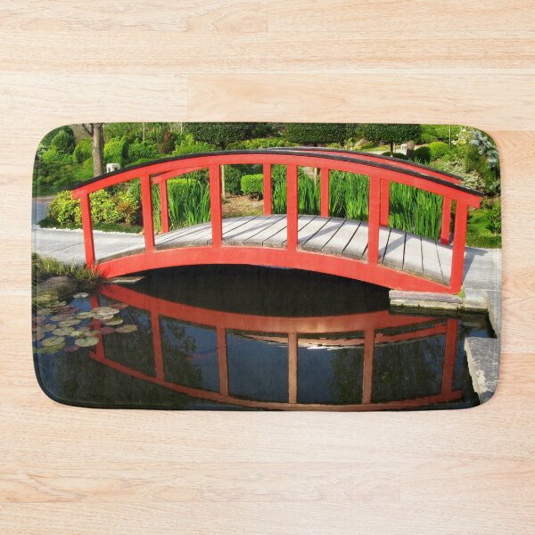 Item preview, Red Bridge Reflections - Japanese Gardens designed and sold by Marilyn Harris.