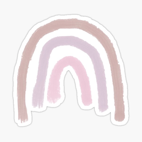 Pink Neutral Rainbow Sticker For Sale By Siaaa Redbubble