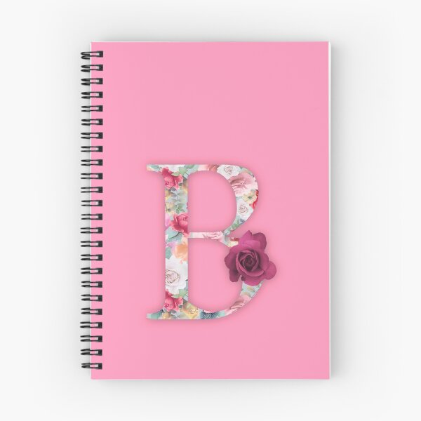 Artikelvorschau, Kopie des Anfangsbuchstaben B des Blumenmonogramms auf rosa Hintergrund entworfen und verkauft von AnastasiaDesign.