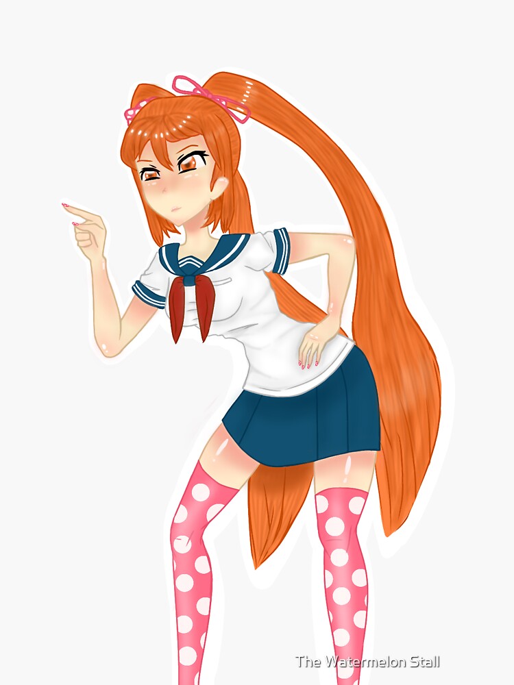 Pixel art of osana najimi from yandere simulator