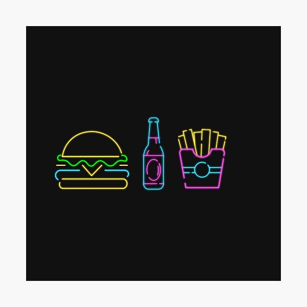 Burger & Fries Photographic Print