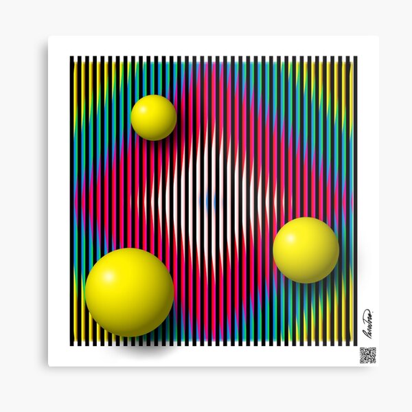 AR Bubbles Metal Print
