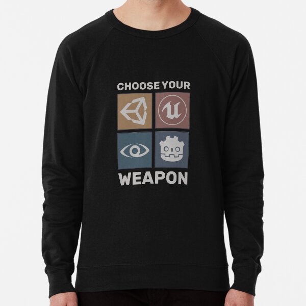 Elige tu arma - Motor de juego - Negro Sudadera ligera