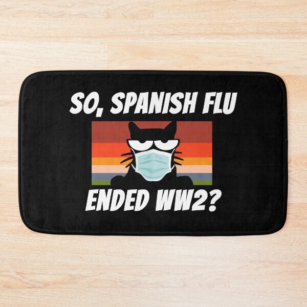 Item preview, Retro Mask Cat Spanish Flu Ended World War 2  designed and sold by ojdart.