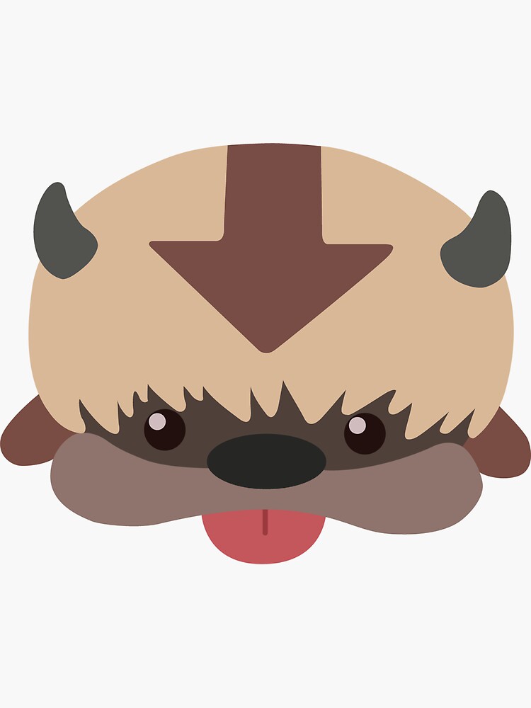 Thumbnail 3 of 3, Sticker, Appa - Cartoon (no outline) designed and sold by hopperograss.