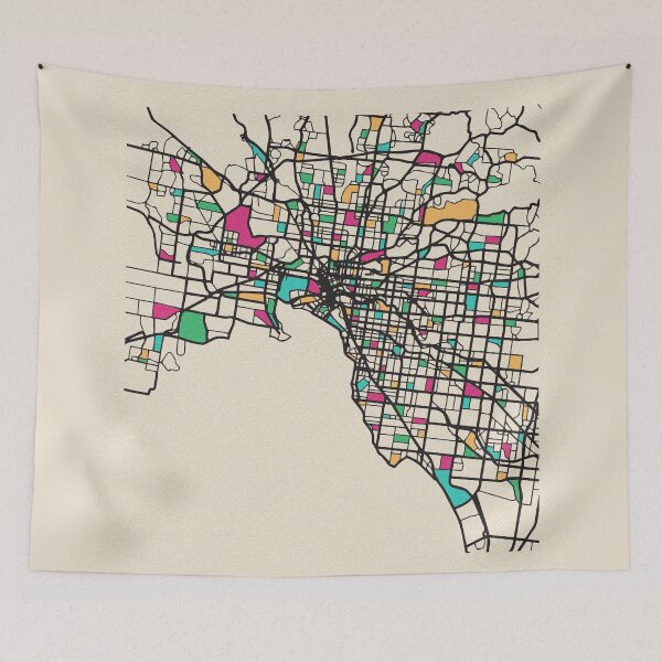 Item preview, Melbourne, Australia Street Map designed and sold by A Deniz Akerman.