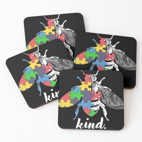 Item preview, Bee Kind Beautiful Autism Awareness Gift gift design Puzzle print designed and sold by Lisbob.