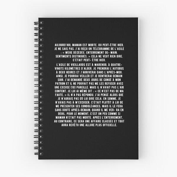 Item preview, Albert Camus - The Stranger French Version - 1st Paragraph designed and sold by CanadianUnicorn.