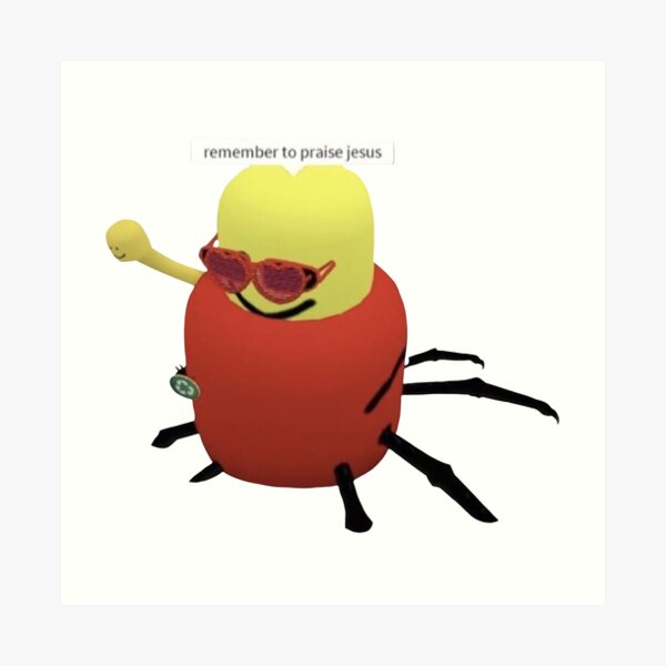 Roblox Spider Wall Art Redbubble - spider oof head roblox