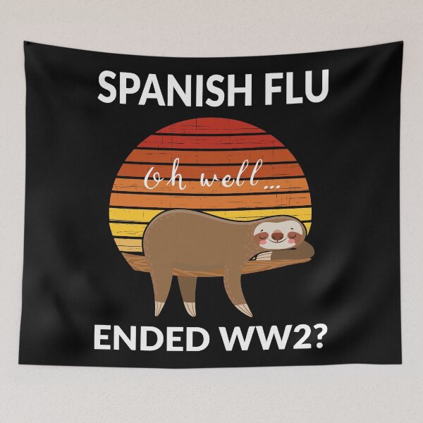 Item preview, Vintage Sloth Spanish Flu Ended World War 2  designed and sold by ojdart.