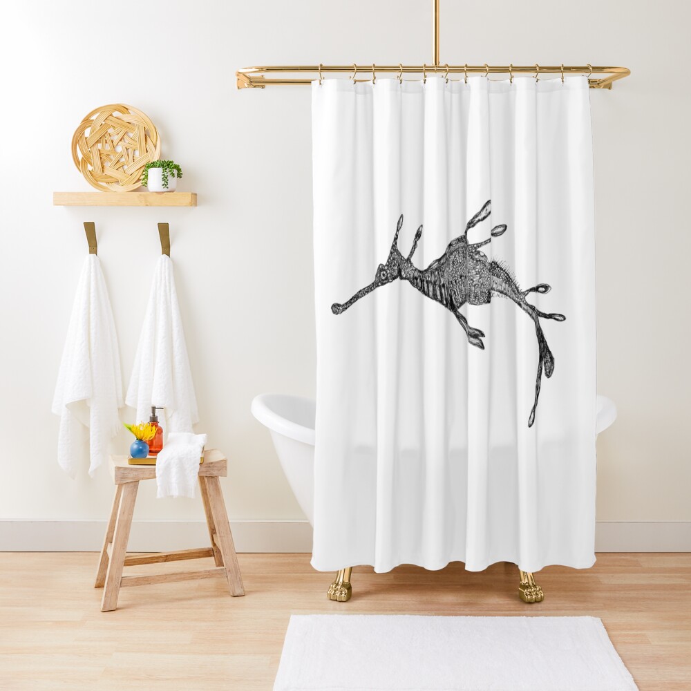 Jennifer the Weedy Sea Dragon Shower Curtain