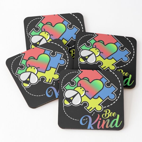 Item preview, Bee Kind Beautiful Autism Awareness Gift gift design Puzzle design designed and sold by Lisbob.