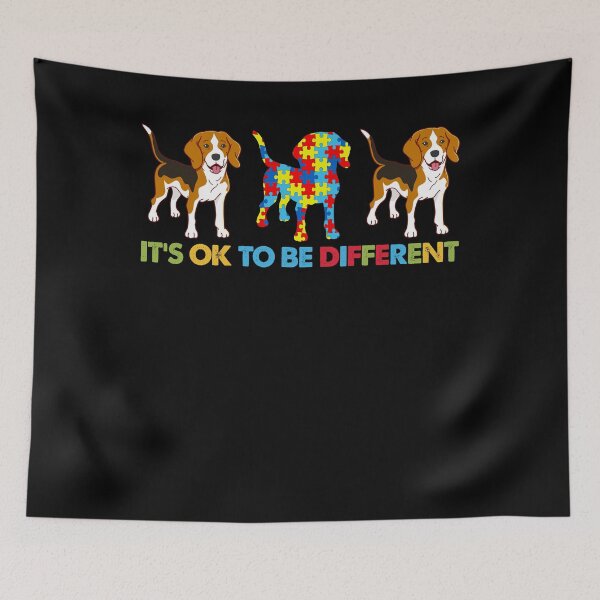 Item preview, It's ok to be a little different beagle Autism designed and sold by nangam257.