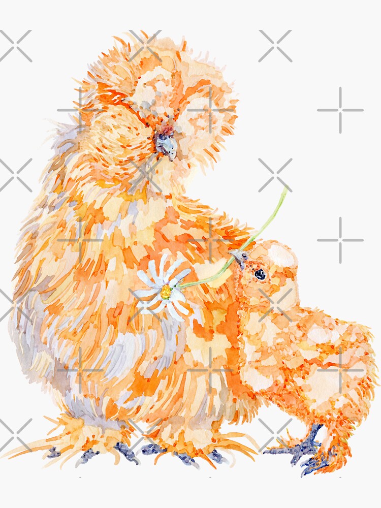 Silkie Chicken Mommy - Silkie Chicken - Silkie Chicken - Sticker