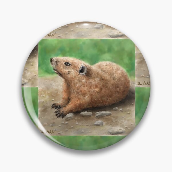 Item preview, Painting of a Groundhog Looking Up, in a Green Field designed and sold by ibadishi.
