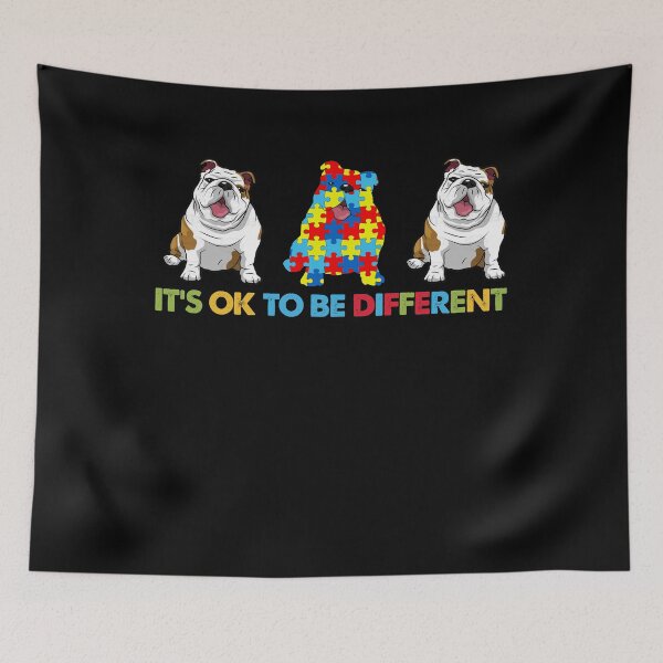 Item preview, It's Ok To Be A Little Different Autism Bulldog designed and sold by nangam257.