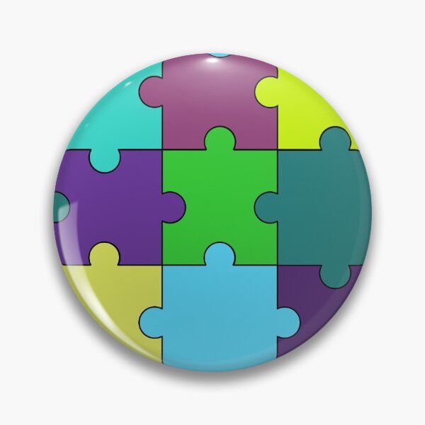 Item preview, Nu Purple, Turquoise and Lime Jigsaw pattern designed and sold by ianablakeman.