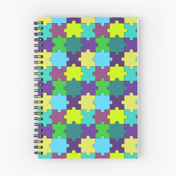 Item preview, Nu Purple, Turquoise and Lime Jigsaw pattern designed and sold by ianablakeman.