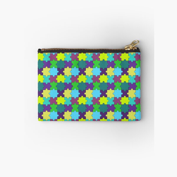 Item preview, Nu Purple, Turquoise and Lime Jigsaw pattern designed and sold by ianablakeman.