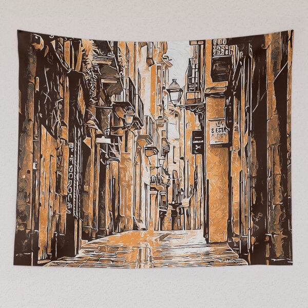 Item preview, Barcelona, Gothic Quarter designed and sold by AM FineArtPrints.
