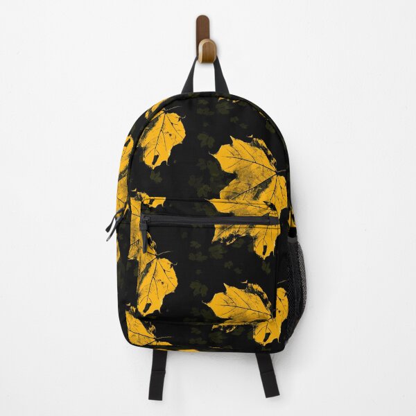 Item preview, Golden Maple Leaf Pattern on Black Background designed and sold by ibadishi.