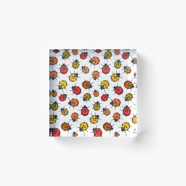 Item preview, Colorful ladybugs on white designed and sold by Katerina Mitkova Kirilova.
