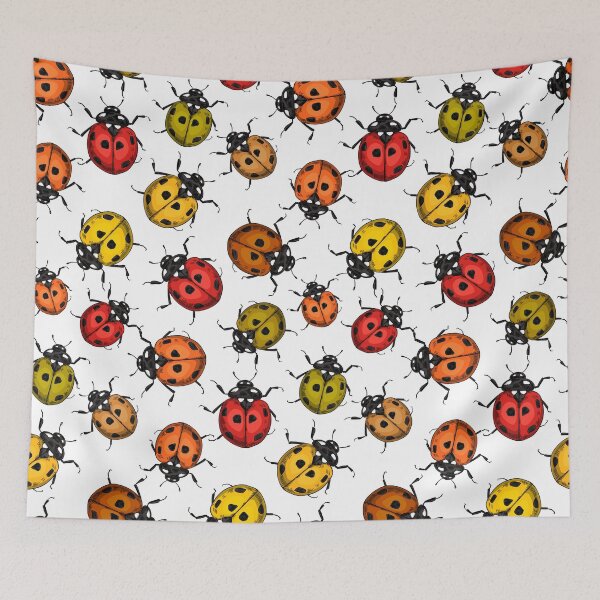 Item preview, Colorful ladybugs on white designed and sold by Katerina Mitkova Kirilova.