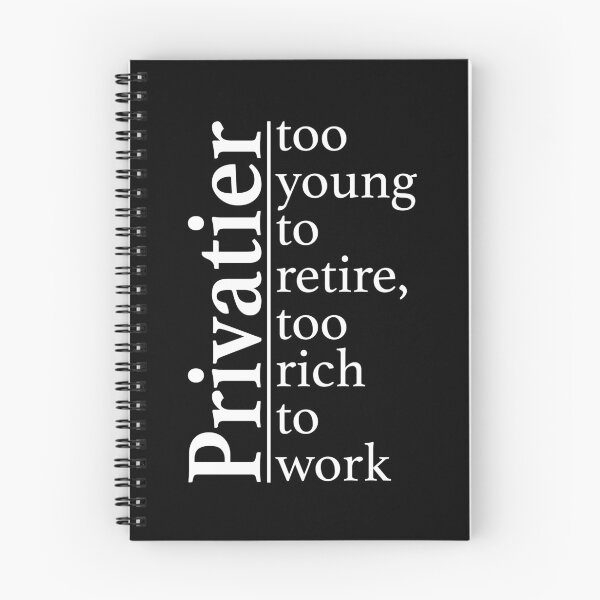 Item preview, Too young to retire - Privatier light designed and sold by OVMEngemann.