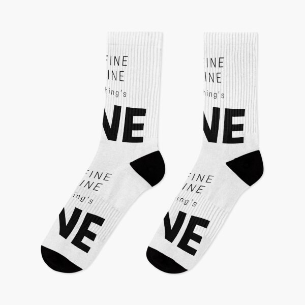 Item preview, It's Fine, I'm Fine, Everything's Fine, Funny Anxiety Quote designed and sold by PinkLotusArt.