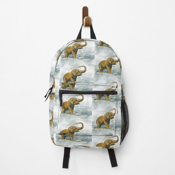 Item preview, Loose Painting of a Baby Elephant Taking a Shower designed and sold by ibadishi.