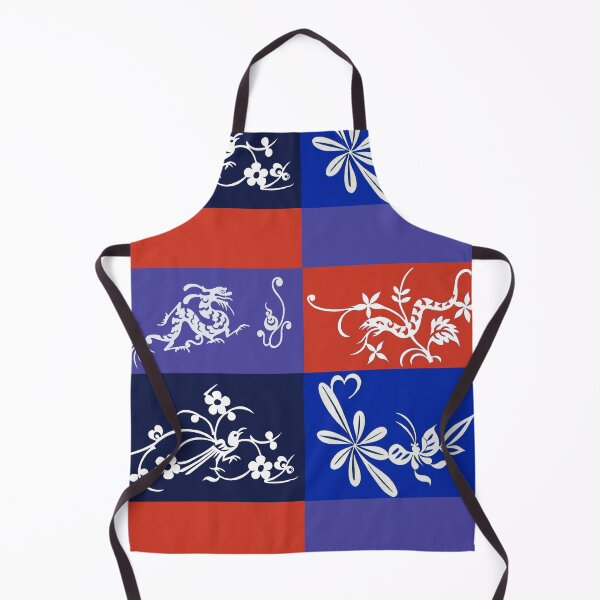 Item preview, FANTASTIC ANIMALS DRAGON,SNAKE,BIRD,BUTTERLY RED BLUE WHITE FLORAL designed and sold by BulganLumini.