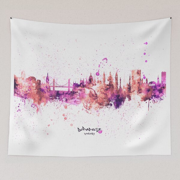 Item preview, Budapest Hungary Skyline designed and sold by ArtPrints.