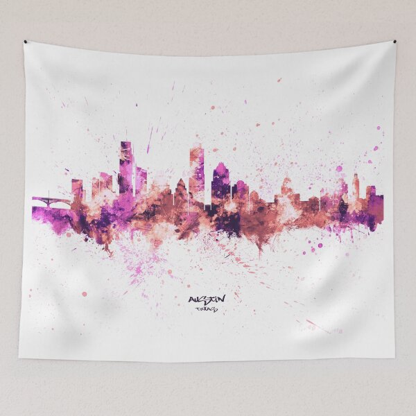 Aperçu de l'œuvre Austin Texas Skyline créée et vendue par ArtPrints.