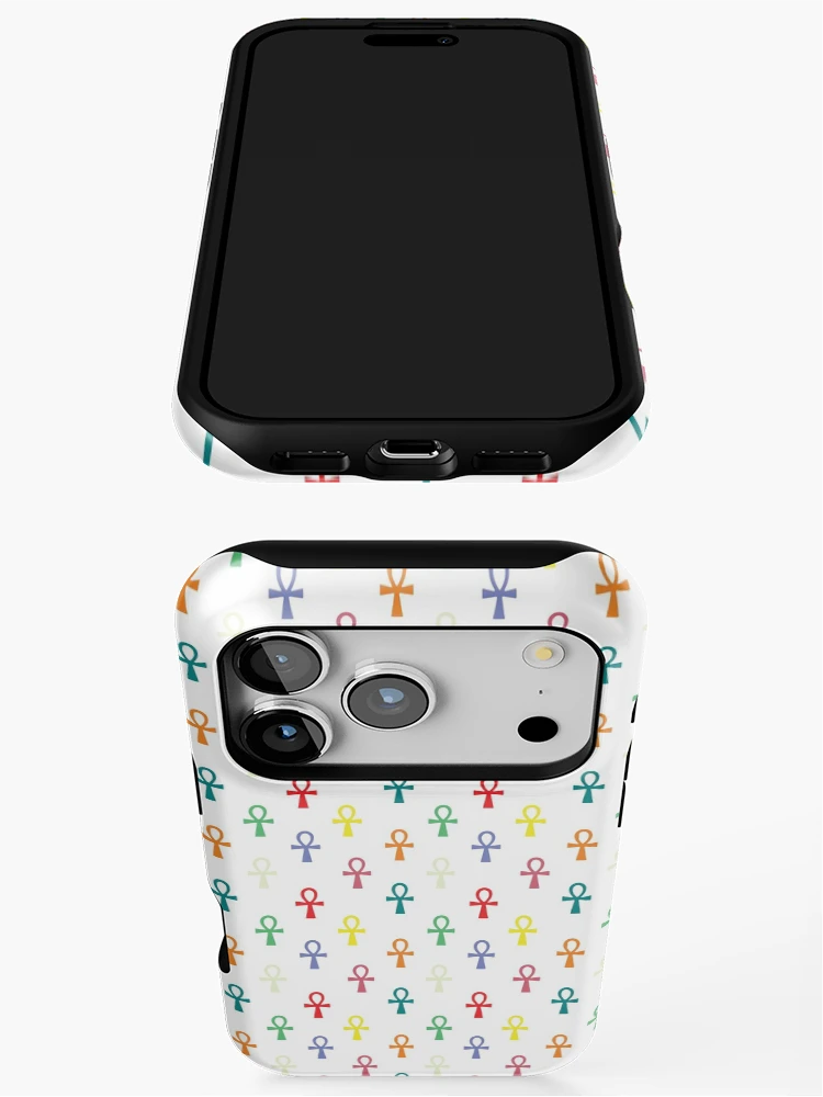 Thumbnail 3 of 4, iPhone Case, Colorful Ankh Pattern designed and sold by LightInTheDark.